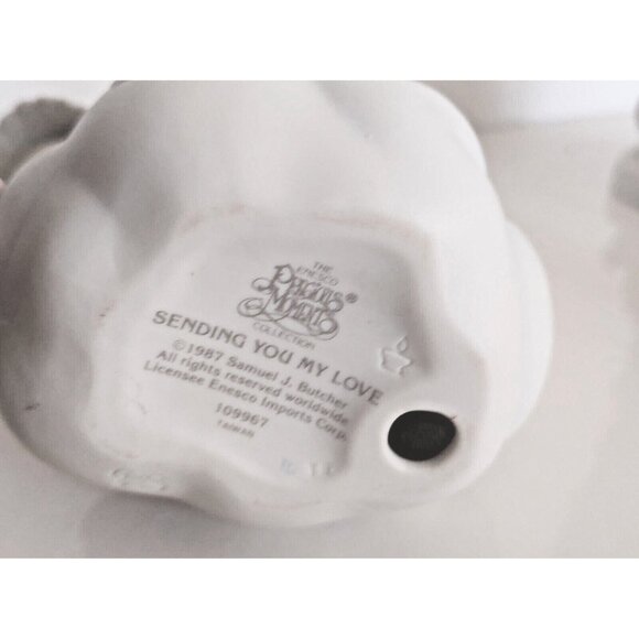 Samuel Butcher Precious Moments Enesco 1987 Figurine "Sending you my Love " - Picture 9 of 9